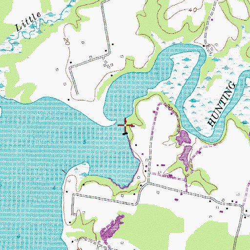 Topographic Map of Hunting Creek, MD