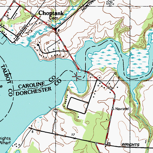 Topographic Map of Hunting Creek, MD