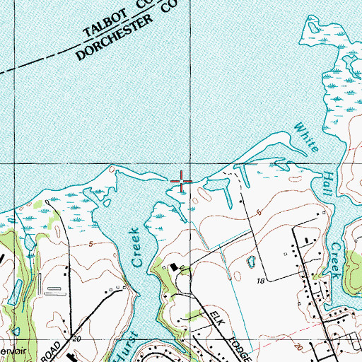 Topographic Map of Hurst Creek, MD