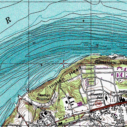 Topographic Map of Indian Head, MD