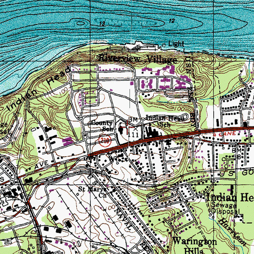 Topographic Map of Indian Head Elementary School, MD