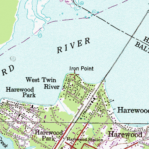 Topographic Map of Iron Point, MD