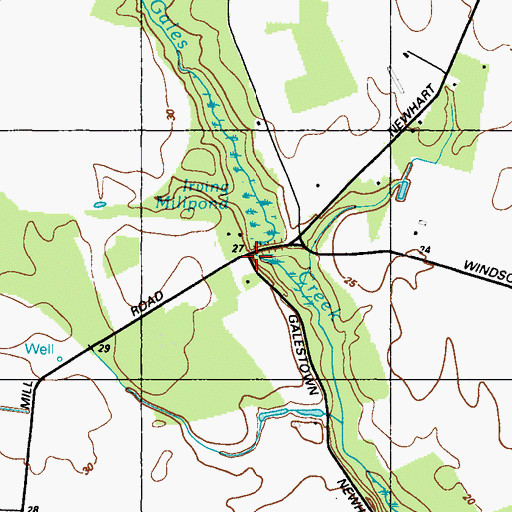 Topographic Map of Irving Millpond, MD
