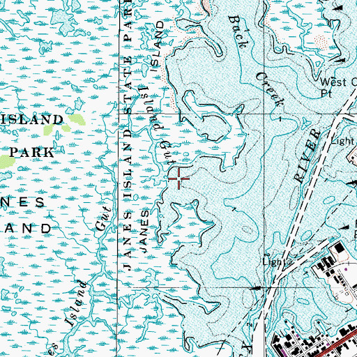 Topographic Map of Island Gut, MD