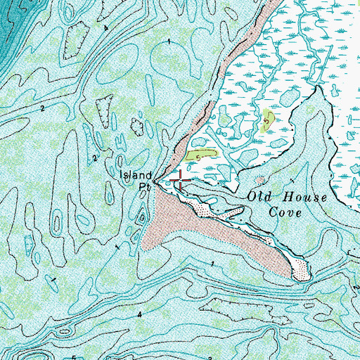 Topographic Map of Island Point, MD