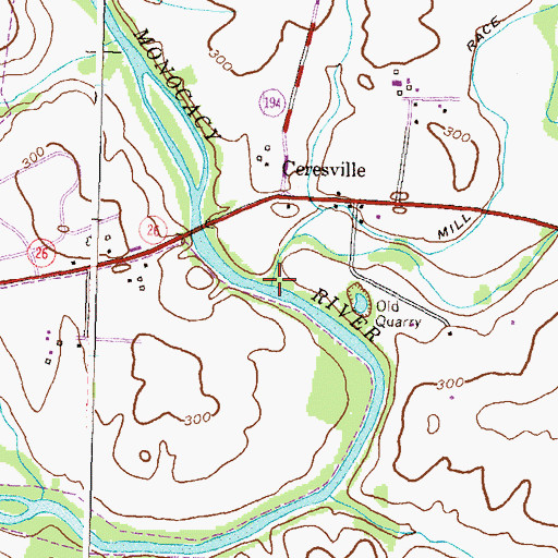 Topographic Map of Israel Creek, MD