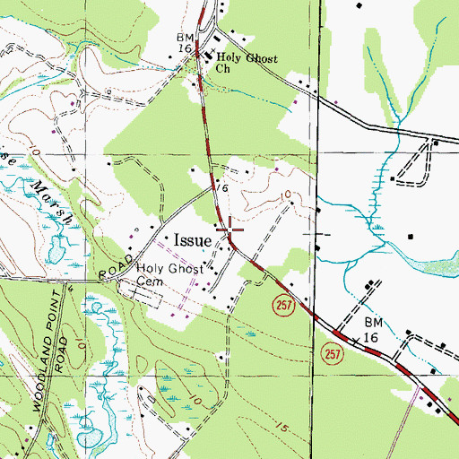 Topographic Map of Issue, MD