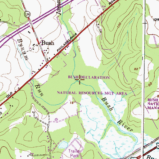 Topographic Map of James Run, MD