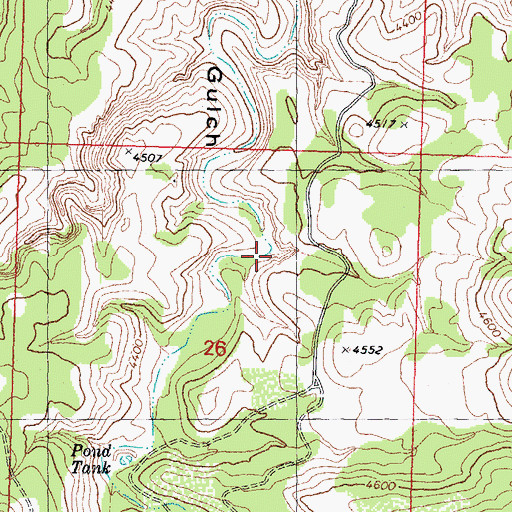 Topographic Map of Hodgets Canyon, AZ