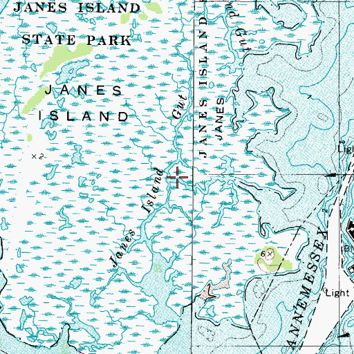 Topographic Map of Janes Island Gut, MD