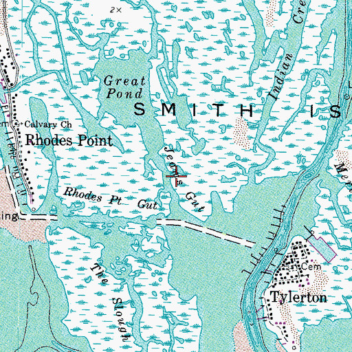 Topographic Map of Jeans Gut, MD