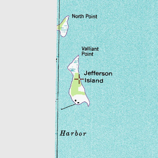 Topographic Map of Jefferson Island, MD
