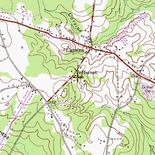 Topographic Map of Jefferson School, MD
