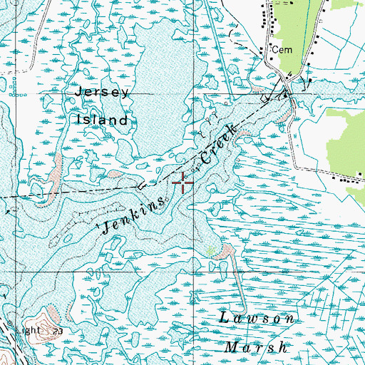 Topographic Map of Jenkins Creek, MD