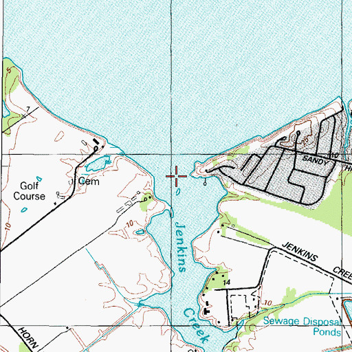 Topographic Map of Jenkins Creek, MD