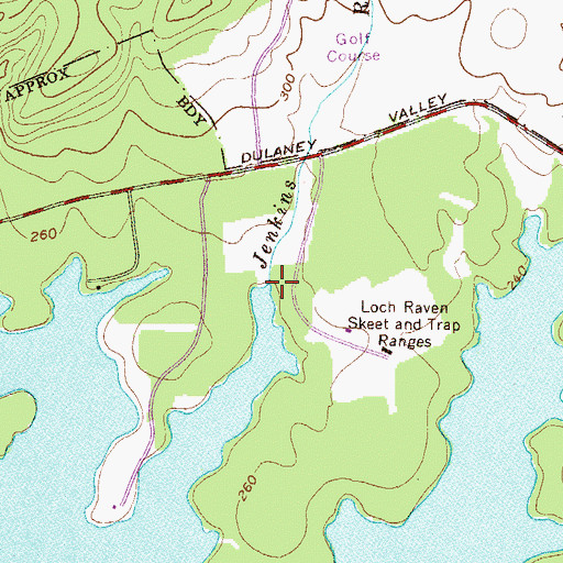 Topographic Map of Jenkins Run, MD