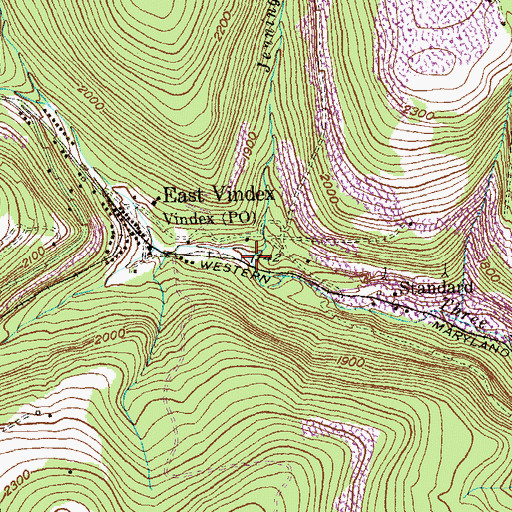 Topographic Map of Jennings Run, MD