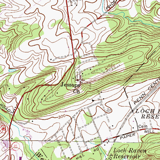 Topographic Map of Jessops Methodist Church, MD