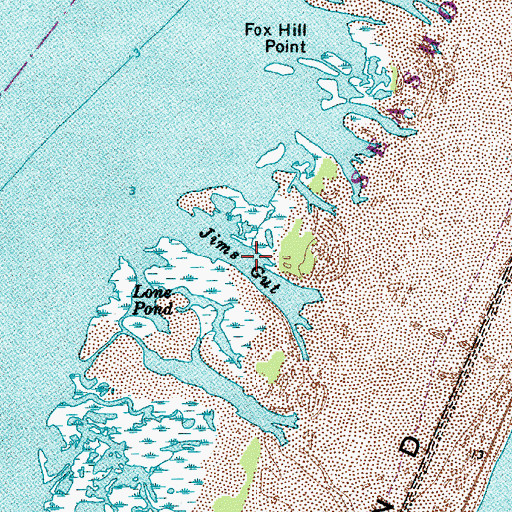 Topographic Map of Jims Gut, MD