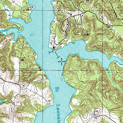 Topographic Map of Johns Creek, MD