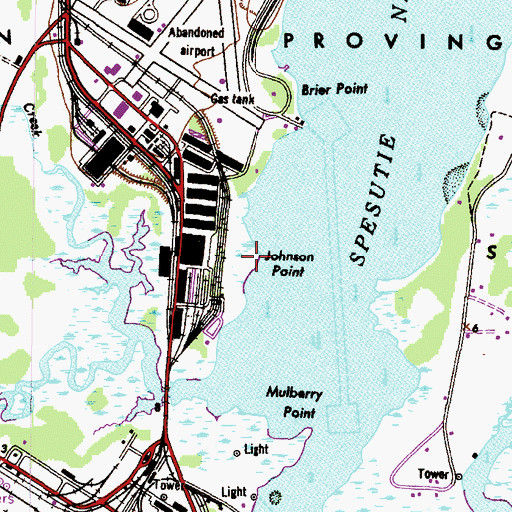 Topographic Map of Johnson Point, MD