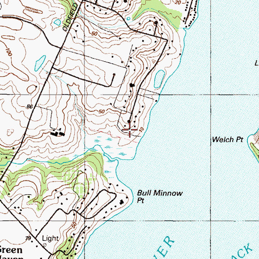 Topographic Map of Bull Minnow Run, MD