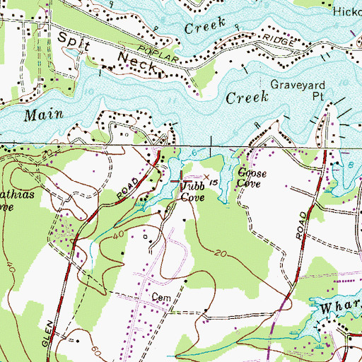 Topographic Map of Jubb Cove, MD