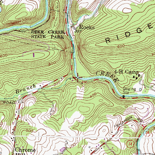 Topographic Map of Kellogg Branch, MD