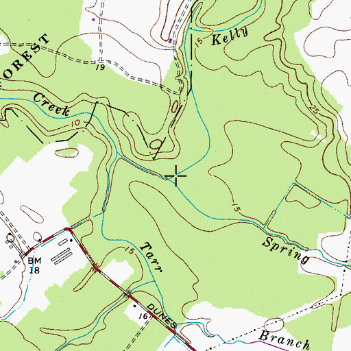Topographic Map of Kelly Mill Branch, MD