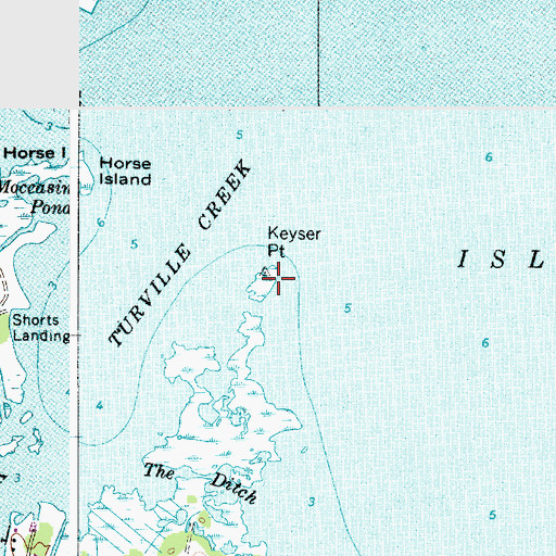 Topographic Map of Keyser Point, MD