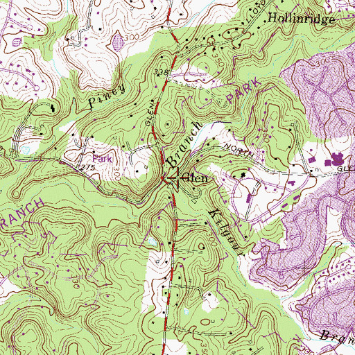 Topographic Map of Kilgour Branch, MD