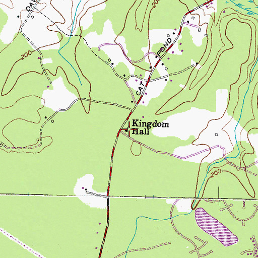 Topographic Map of Kingdom Hall, MD