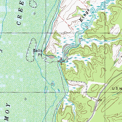Topographic Map of Kings Creek, MD