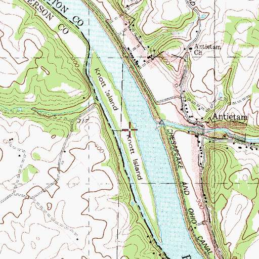 Topographic Map of Knott Island, MD
