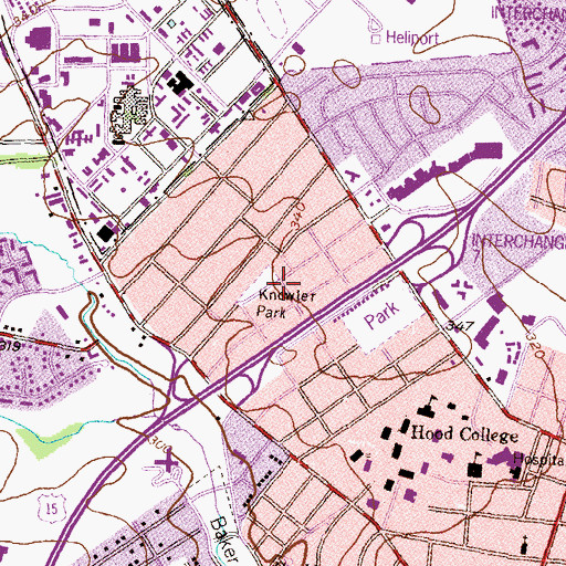 Topographic Map of Knowler Park, MD