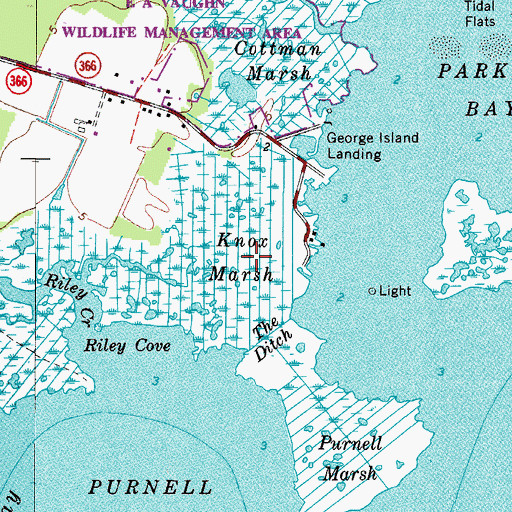 Topographic Map of Knox Marsh, MD