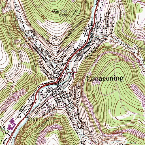 Topographic Map of Koontz Run, MD