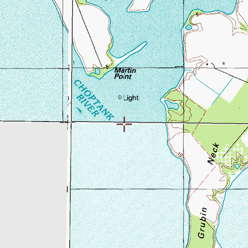 Topographic Map of La Trappe Creek, MD