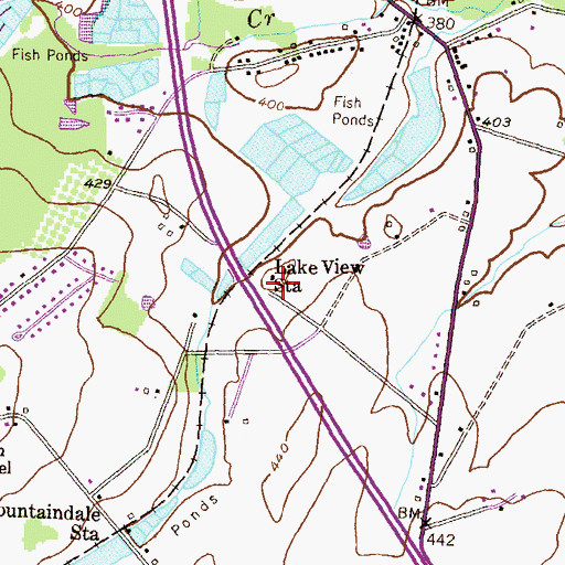 Topographic Map of Lake View Station, MD