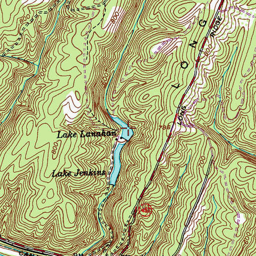 Topographic Map of Lake Lanahan, MD