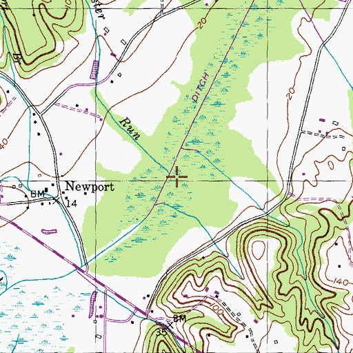 Topographic Map of Lancaster Run, MD