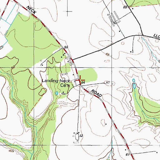 Topographic Map of Landing Neck Church, MD