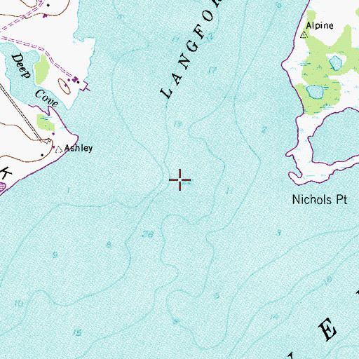 Topographic Map of Langford Creek, MD