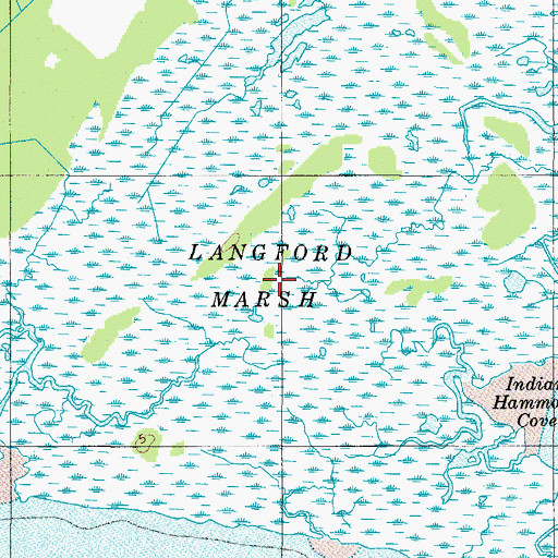 Topographic Map of Langford Marsh, MD
