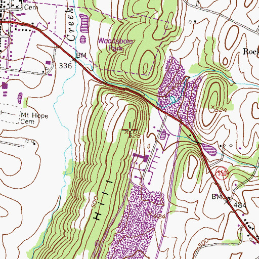 Topographic Map of Laurel Hill, MD
