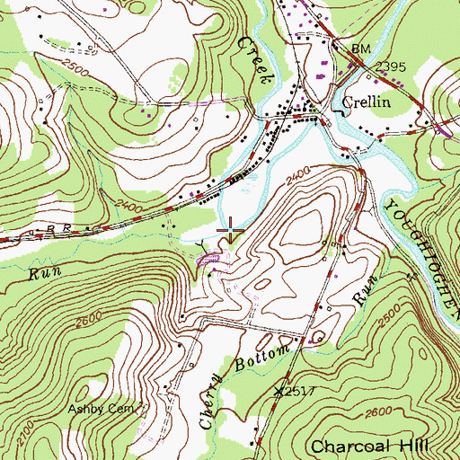 Topographic Map of Laurel Run, MD