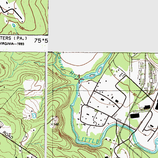 Topographic Map of Laurel Run, MD