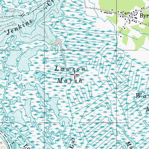 Topographic Map of Lawson Marsh, MD