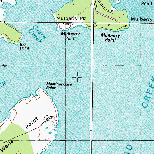 Topographic Map of Leadenham Creek, MD