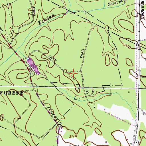 Topographic Map of Left Trail, MD